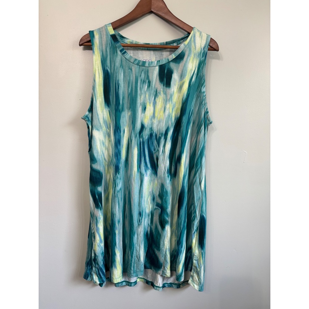 Logo Layers Tank Top Womens XL Sleeveless Loose Fit Tank Abstract